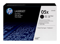 HP 05X Dual High Yield Black LaserJet Toner Cartridge, CE505XD