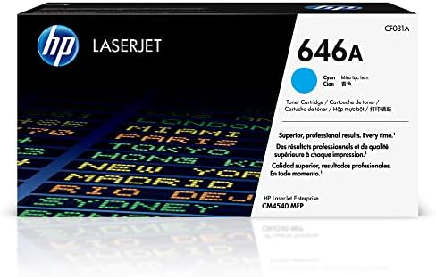 Original HP 646A Standard-Yield Cyan Laser Toner Cartridge, CF031A