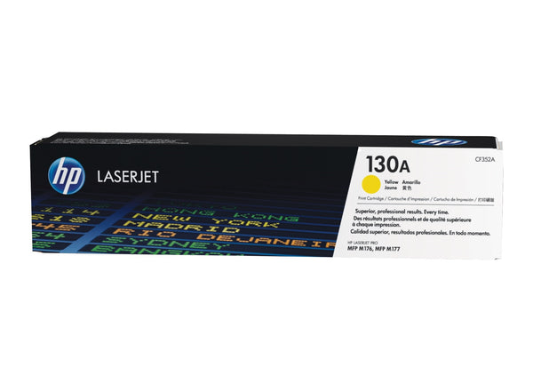 Genuine HP 130A Yellow LaserJet Toner Cartridge, CF352A