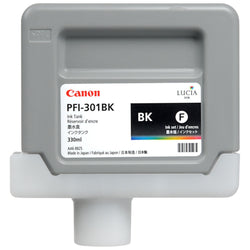 Canon PFI-301BK Standard-Yield Black Ink Cartridge, 1486B001AA
