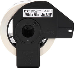 Genuine Brother DK-2211 Black on White Film Tape for QL Label Printers
