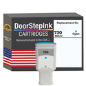 DoorStepInk Brand for HP 730 300ML (P2V68A) Cyan Remanufactured in the USA Ink Cartridge, P2V68A