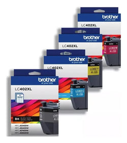 Genuine Brother LC402XL Standard Yield Multi-Color Ink Cartridge-4-Pack