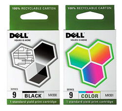 Original Dell Series 9 MK992 Black / MK993 Color Ink Cartridges Combo Pack