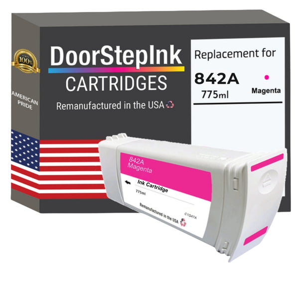 DoorStepInk Brand for HP 842A Magenta Remanufactured in the USA Ink Cartridge-C1Q47A