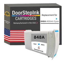 DoorStepInk Brand for HP 848A Cyan Remanufactured in the USA Ink Cartridge-F9J83A