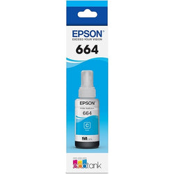 Epson 664 Cyan Ink Bottle, T664220-S