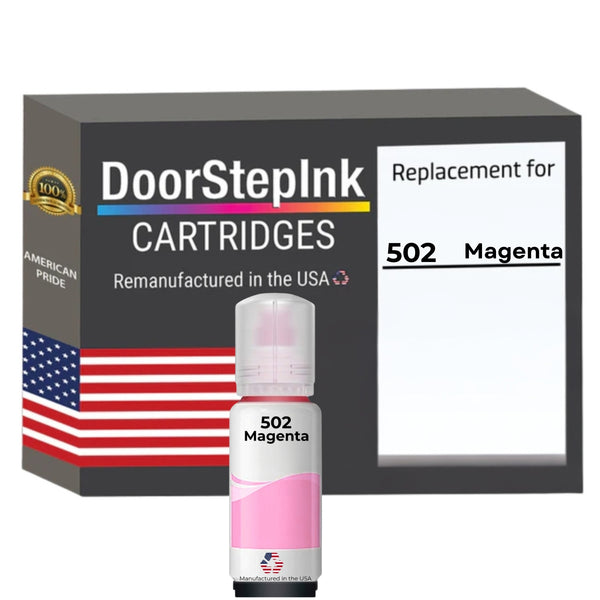DoorStepInk Brand Replacement For Epson 502 (T502320-S) 70 ml Magenta Ink Bottle Made in the USA