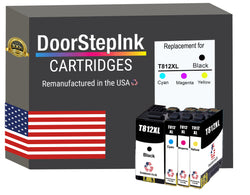 DoorStepInk Brand for Epson T812XL High Yield Remanufactured in USA Ink Cartridge,4-Pack