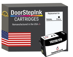 DoorStepInk Brand for Epson T822XL High Yield Black Remanufactured in USA Ink Cartridge, T812XL120-S
