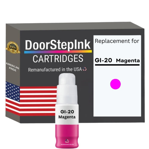 DoorStepInk Brand Replacement For Canon GI-20 (3395C001) 70 ml Magenta Ink Bottle Made in the USA