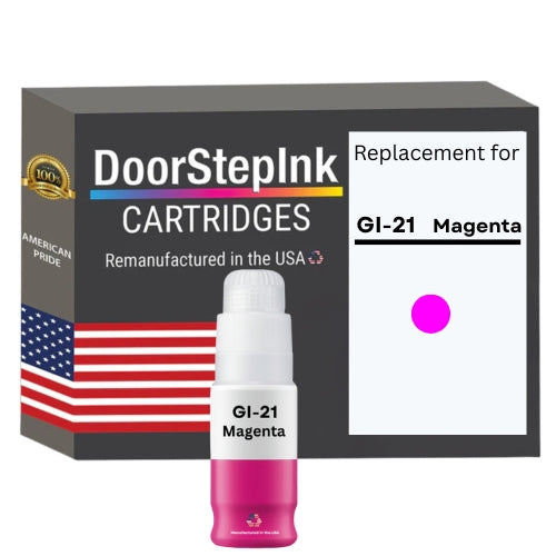 DoorStepInk Brand Replacement For Canon GI-21 (4538C001) 70 ml Magenta Ink Bottle Made in the USA