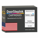 DoorStepInk Brand For Brother TN433C High Yield Cyan Remanufactured in the USA Toner Cartridge,TN433C