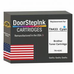 DoorStepInk Brand For Brother TN433C High Yield Cyan Remanufactured in the USA Toner Cartridge,TN433C