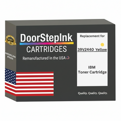 DoorStepInk Brand For IBM IP1834Y High Yield Yellow Remanufactured in the USA LaserJet Toner Cartridge,39V2440