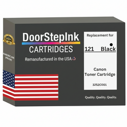 DoorStepInk Brand For Canon 121 High Yield Black Remanufactured in the USA Toner Cartridge,3252C001