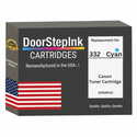 DoorStepInk Remanufactured in the USA For Canon 332 High Yield Cyan Toner Cartridge, 6262B012