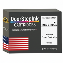 DoorStepInk Brand For Brother TN730 High Yield Black Remanufactured in the USA Toner Cartridge, TN-730