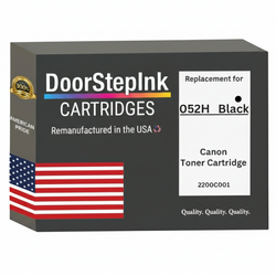 DoorStepInk Brand For Canon 052H High Yield Black Remanufactured in the USA LaserJet Toner Cartridge, 2200C001