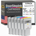 DoorStepInk Brand for HP 727 300mL 6-Pack Remanufactured in the USA Ink Cartridges