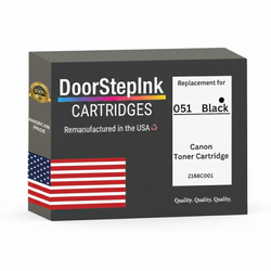 DoorStepInk Brand For Canon 051 Standard Yield Black Remanufactured in the USA Toner Cartridge,2168C001