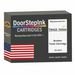 DoorStepInk Brand For Brother TN433Y High Yield Yellow Remanufactured in the USA Toner Cartridge,TN433Y