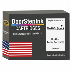 DoorStepInk Brand For Brother TN460 High Yield Black Remanufactured in the USA Toner Cartridge, TN460