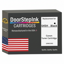DoorStepInk Brand For Canon 045H High Yield Black Remanufactured in the USA LaserJet Toner Cartridge, 1246C001