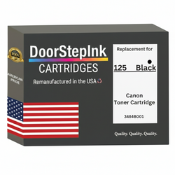 DoorStepInk Brand For Canon 125 Black Remanufactured in the USA LaserJet Toner Cartridge, 3484B001