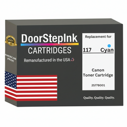 DoorStepInk Remanufactured in the USA For Canon 117 High Yield Cyan Toner Cartridge, 2577B001AA