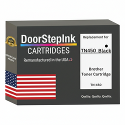 DoorStepInk Brand For Brother TN450 High Yield Black Remanufactured in the USA Toner Cartridge, TN-450