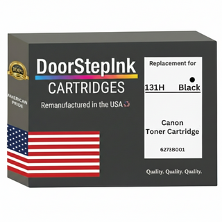 DoorStepInk Brand For Canon 131H High Yield Black Remanufactured in the USA LaserJet Toner Cartridge, 6273B001AA