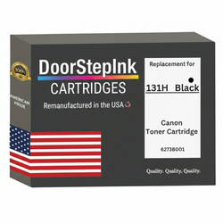 DoorStepInk Brand For Canon 131H High Yield Black Remanufactured in the USA LaserJet Toner Cartridge, 6273B001