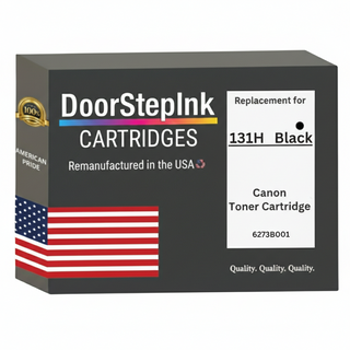 DoorStepInk Brand For Canon 131H High Yield Black Remanufactured in the USA LaserJet Toner Cartridge, 6273B001