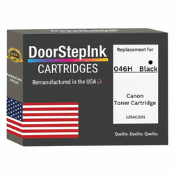 DoorStepInk Brand For Canon 046H High Yield Black Remanufactured in the USA LaserJet Toner Cartridge, 1254C001