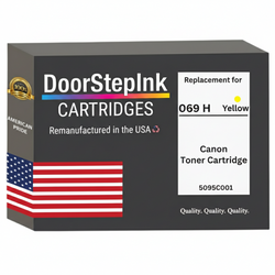 DoorStepInk Brand For Canon 069H High Yield Yellow Remanufactured in the USA Toner Cartridge,5095C001