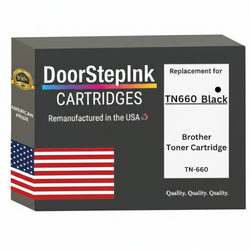 DoorStepInk Brand For Brother TN660 High Yield Black Remanufactured in the USA Toner Cartridge, TN-660