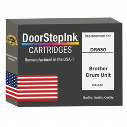 DoorStepInk Brand For Brother DR630 High Yield Black Remanufactured in the USA Laser Drum Cartridge, DR630