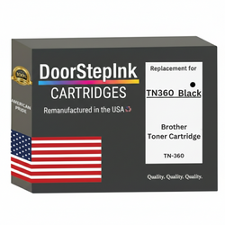 DoorStepInk Brand For Brother TN360 High Yield Black Remanufactured in the USA Toner Cartridge, TN360