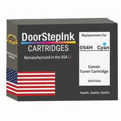 DoorStepInk Brand For Canon 054H High Yield Cyan Remanufactured in the USA LaserJet Toner Cartridge, 3027C001