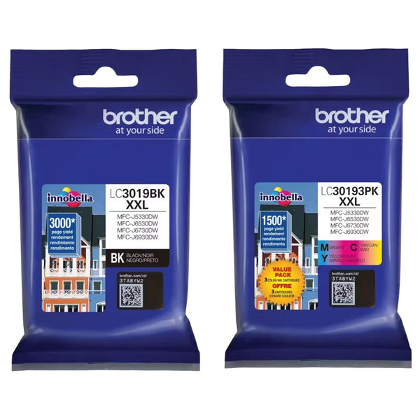 Genuine Brother LC3019 Super High Yield Color Ink 4-Pack
