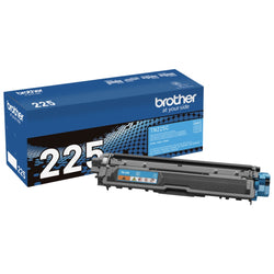 Genuine Brother TN-225C High-Yield Cyan Toner Cartridge