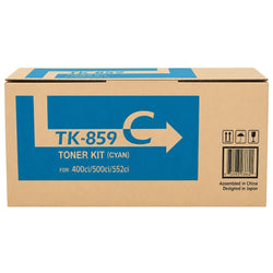 Genuine Kyocera TK-859 Standard Yield Cyan Toner Cartridge, TK-859C