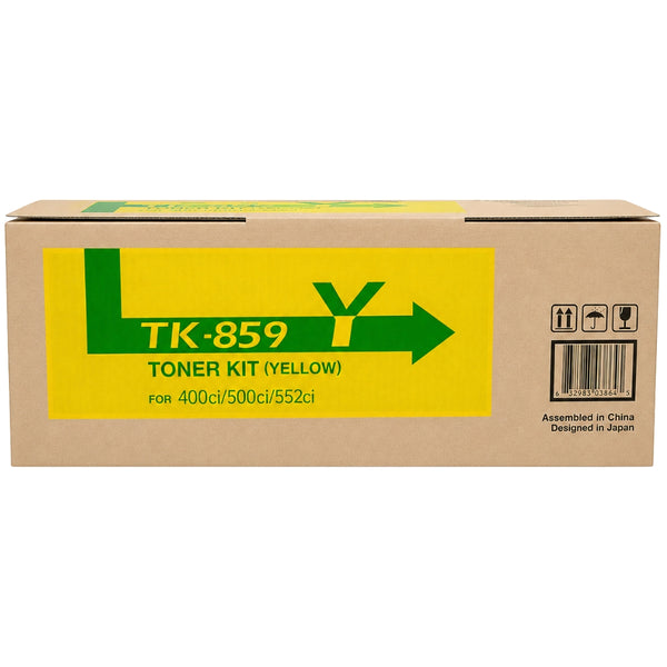 Genuine Kyocera TK-859 Standard Yield Yellow Toner Cartridge, TK-859Y