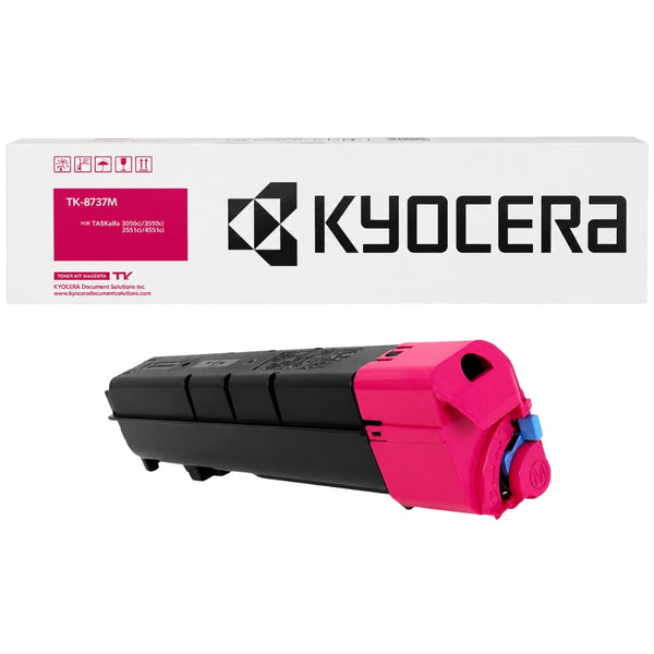 Genuine Kyocera TK-8737 Standard Yield Magenta Toner Cartridge, TK-8737M