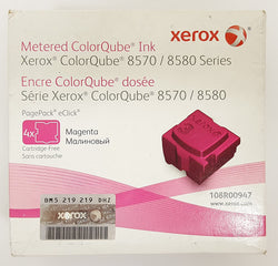 Genuine Xerox ColorQube 8570 / 8580 Magenta Solid Ink Pack (4 Sticks) (108R00947)