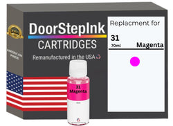 DoorStepInk Brand Replacement for HP 31 (1VV27AN ) 70-ml Magenta Standard Yield Ink Bottle Made in the USA