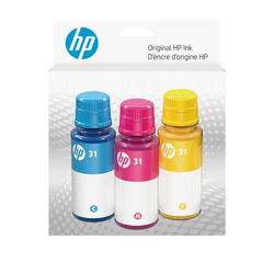 Original HP 31 Standard Yield Tri-Colour 50ml Ink Cartridges Refills-Pack-3