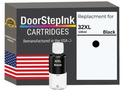 DoorStepInk Brand Replacement For HP 32XL (1VV24AN) 135 ml Black Ink Bottle Made in the USA