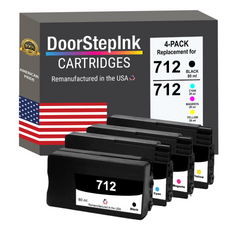 HP 712 1 Black / 3 Color 4-pack  Ink Cartridges